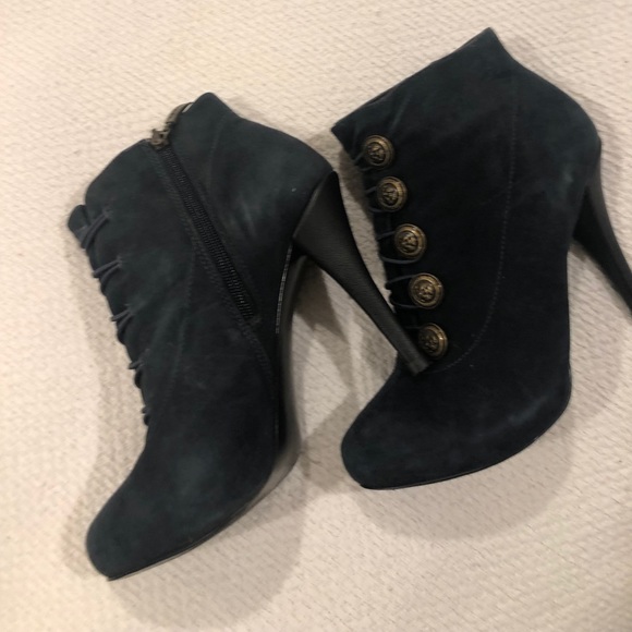 Guess Navy Blue Button Boots - Picture 8 of 8